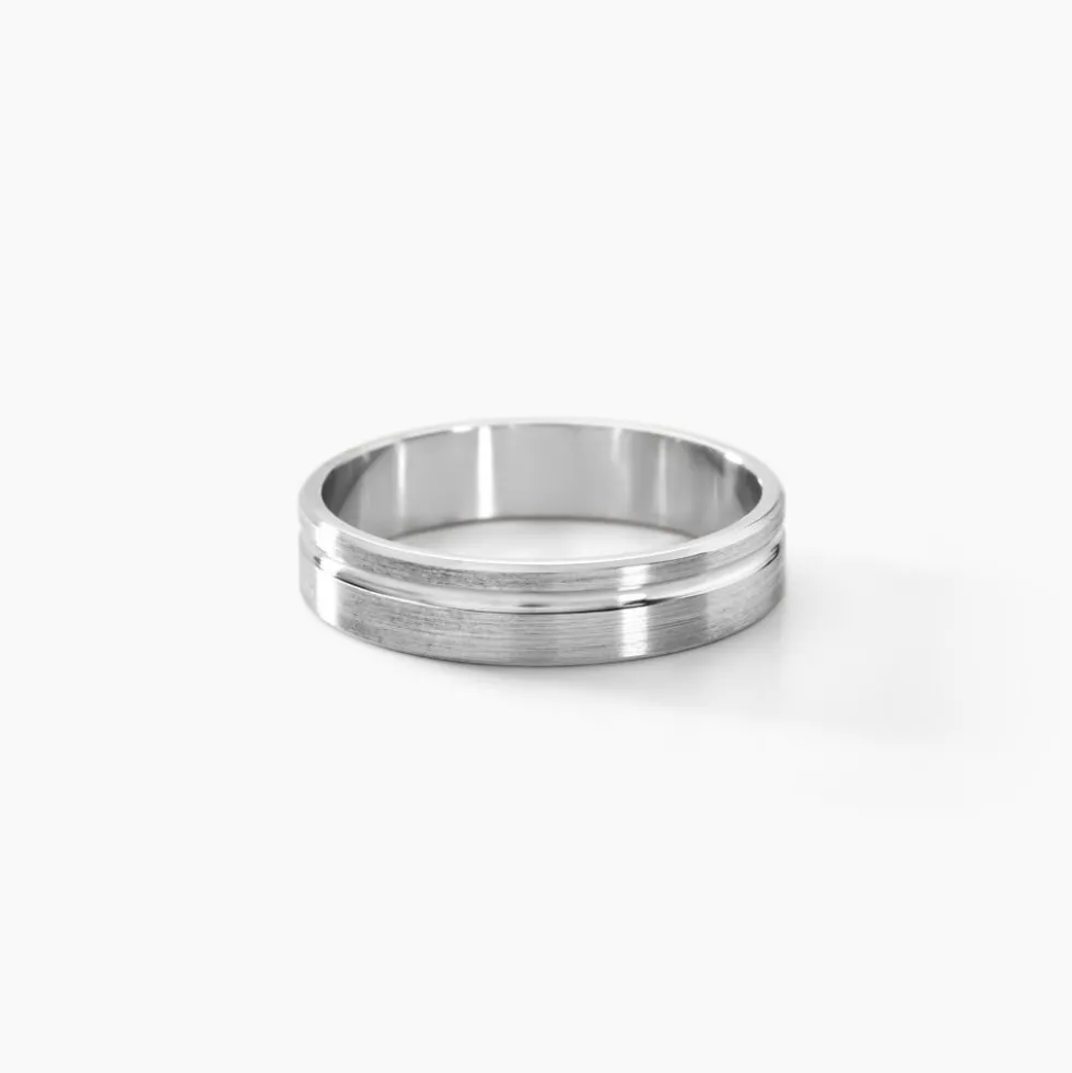 Alliance Abygail Ruban Plat Argent Blanc