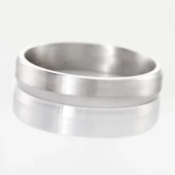 Alliance Anne-esther Ruban Plat Argent Blanc