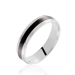 Alliance Camille Ruban Plat Or Blanc