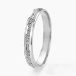 Alliance Caroline Sablee Demi Jonc Classique Or Blanc