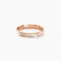 Alliance Caroline Sablee Ruban Plat Or Bicolore