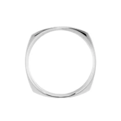 Alliance Carree Brossee Or Blanc Diamant