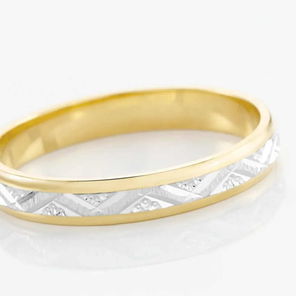 Alliance Cesarius Ruban Plat Or Bicolore