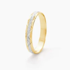 Alliance Clotilde Demi Jonc Classique Or Bicolore