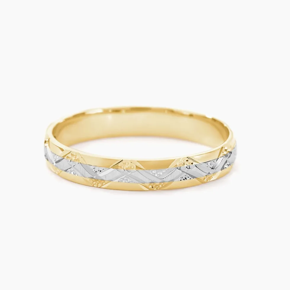 Alliance Clotilde Demi Jonc Classique Or Bicolore