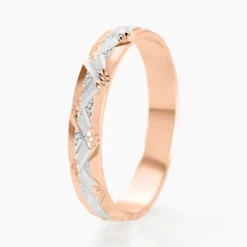 Alliance Clotilde Demi Jonc Classique Or Bicolore