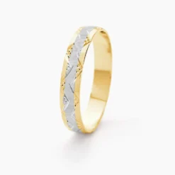 Alliance Clotilde Demi Jonc Classique Or Bicolore