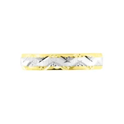 Alliance Clotilde Ruban Plat Or Bicolore
