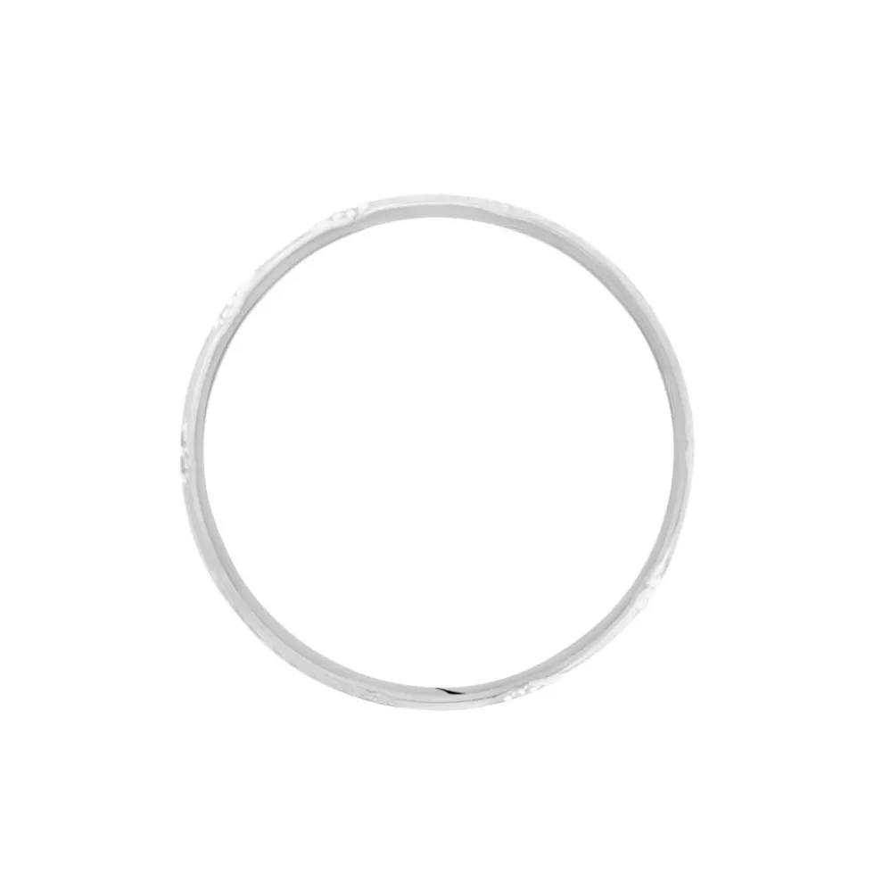 Alliance Clotilde Ruban Plat Or Blanc