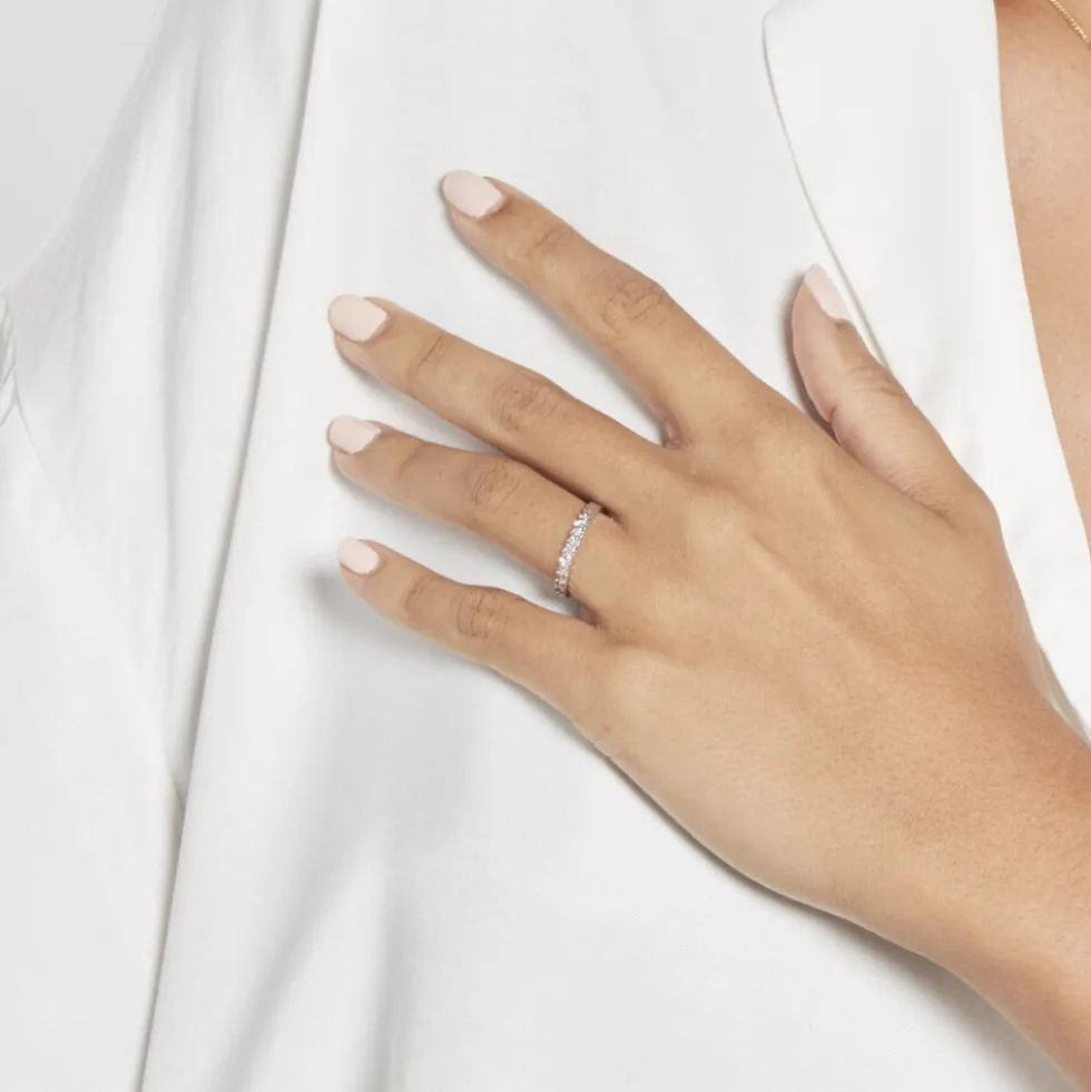 Alliance Effet Dentelle Or Blanc