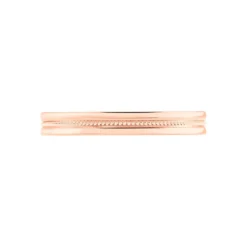 Alliance Effet Perle Ruban Plat Or Rose