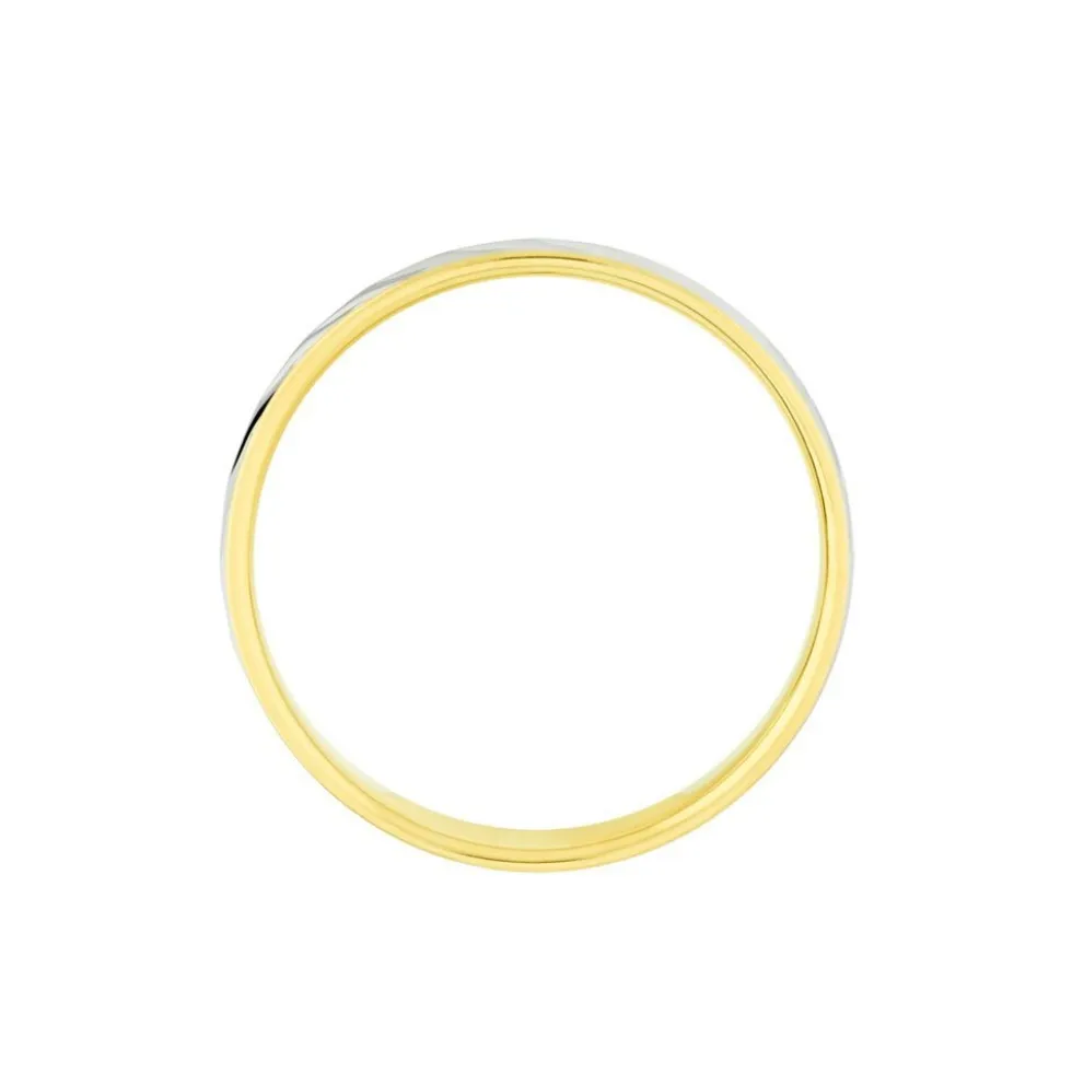 Alliance Epi Fantaisie Ruban Plat Or Bicolore