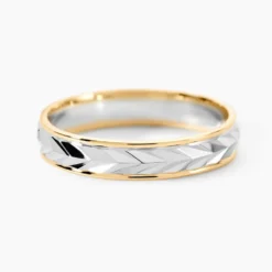 Alliance Epi Fantaisie Ruban Plat Or Bicolore