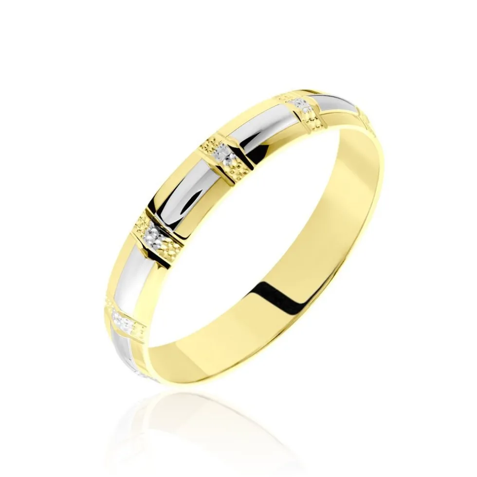 Alliance Fantaisie Ruban Plat Or Bicolore