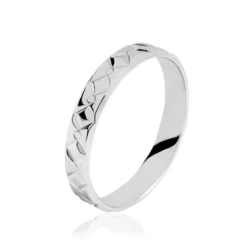 Alliance Fantaisie Ruban Plat Or Blanc