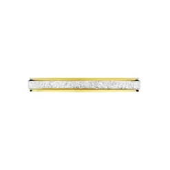 Alliance Fine Diamantee Ruban Plat Or Bicolore