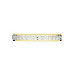 Alliance Grain De Folie Diamantee Ruban Plat Or Bicolore