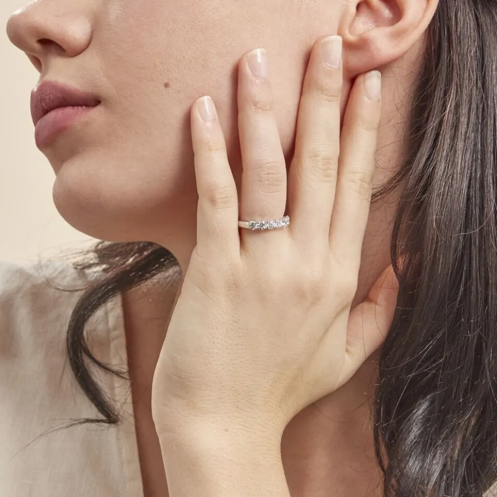 Alliance Hera Or Blanc Diamant
