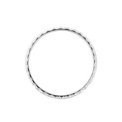 Alliance June 2 Rangs Diamantee Ruban Plat Or Blanc