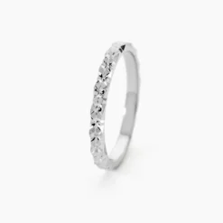 Alliance Marziale Ruban Plat Or Blanc