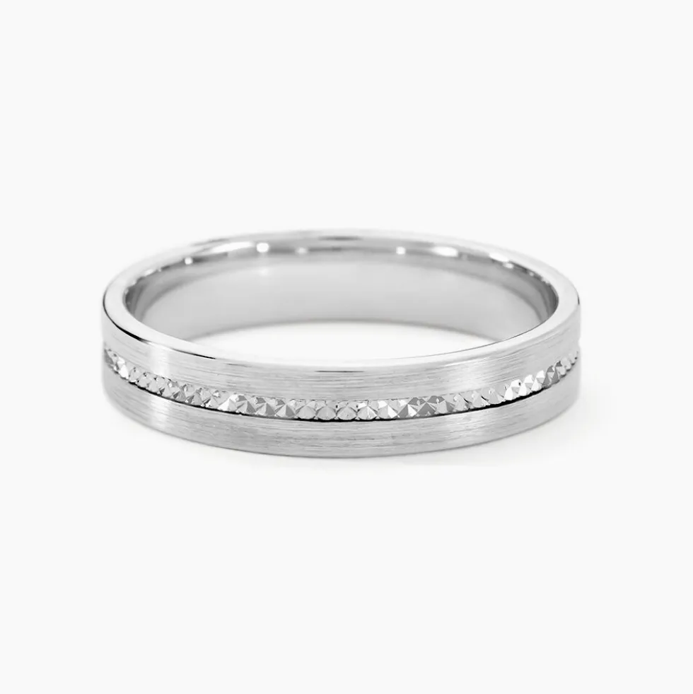 Alliance Nelcie Ruban Plat Argent Blanc