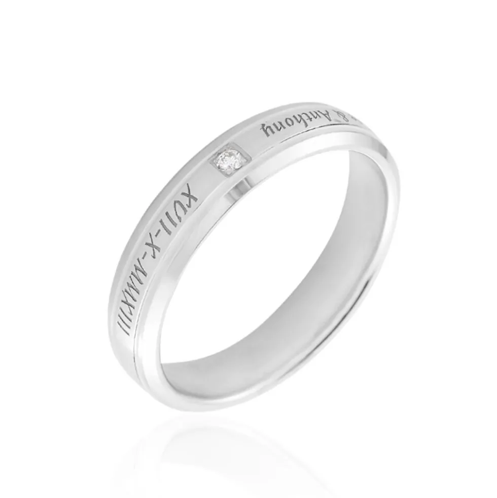 Alliance Romaine Or Blanc Diamant