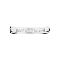 Alliance Serti Pave Or Blanc Diamant
