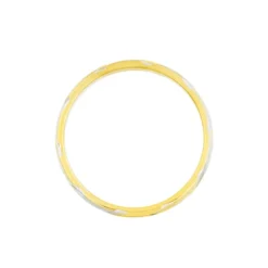 Alliance Strie Fantaisie Demi Jonc Classique Or Bicolore