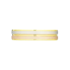 Alliance Triade Ruban Plat Or Tricolore