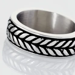Bague Acier Blanc Gordon