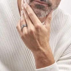 Bague Acier Blanc Gordon