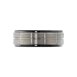 Bague Acier Noir