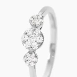 Bague Acil Argent Blanc Oxyde De Zirconium