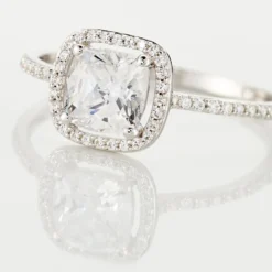 Bague Adrienne Or Blanc Oxyde De Zirconium