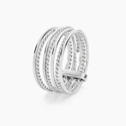 Bague Afiwa Argent Blanc