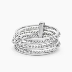 Bague Afiwa Argent Blanc