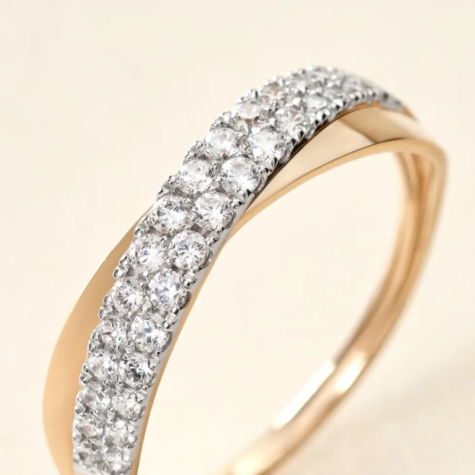 Bague Aglae Or Jaune Oxyde De Zirconium