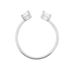 Bague Agnes Argent Blanc Oxyde De Zirconium