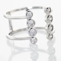 Bague Ajustable Janvier Argent Oxydes De Zirconium