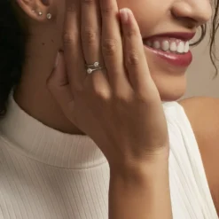 Bague Ajustable Mechte 1 Argent Blanc Oxyde De Zirconium