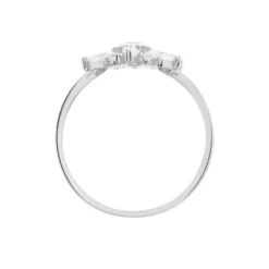 Bague Allassane Or Blanc Oxyde De Zirconium