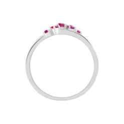 Bague Amarylis Or Blanc Rubis Diamant