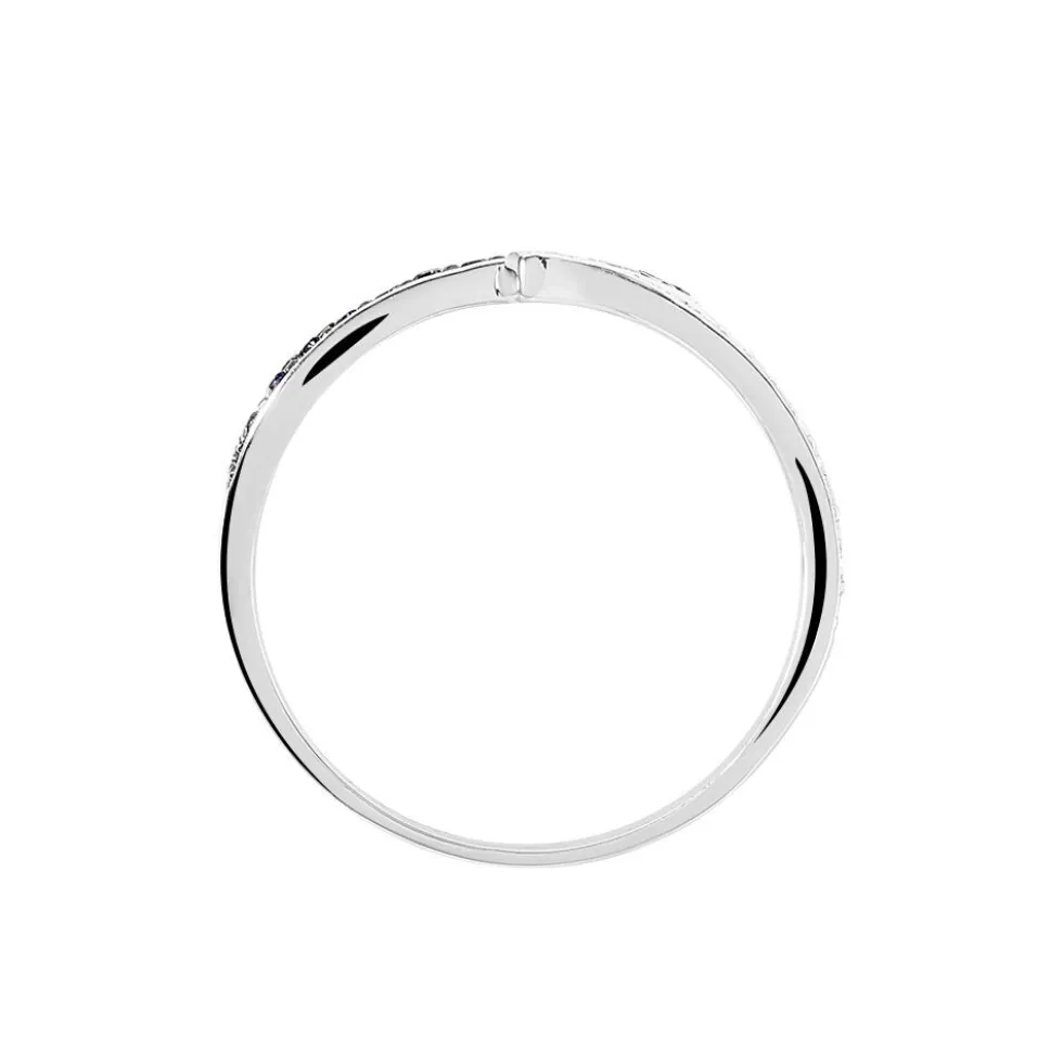 Bague Amelie Or Blanc Saphir Et Diamant