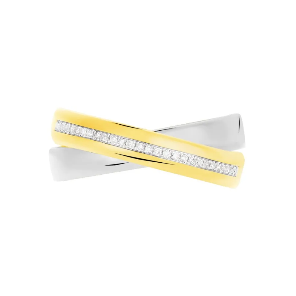 Bague Andrette Or Bicolore Diamant