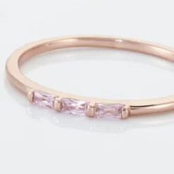 Bague Andrew Argent Rose Oxyde De Zirconium Rose
