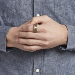 Bague Andro Acier Bicolore