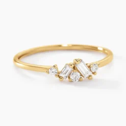 Bague Antigonus Or Jaune Diamant Synthétique
