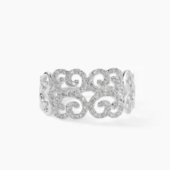 Bague Arabesque Or Blanc Diamant