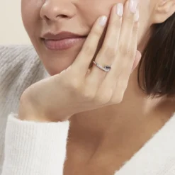 Bague Argent Blanc Agafya Oxydes De Zirconium