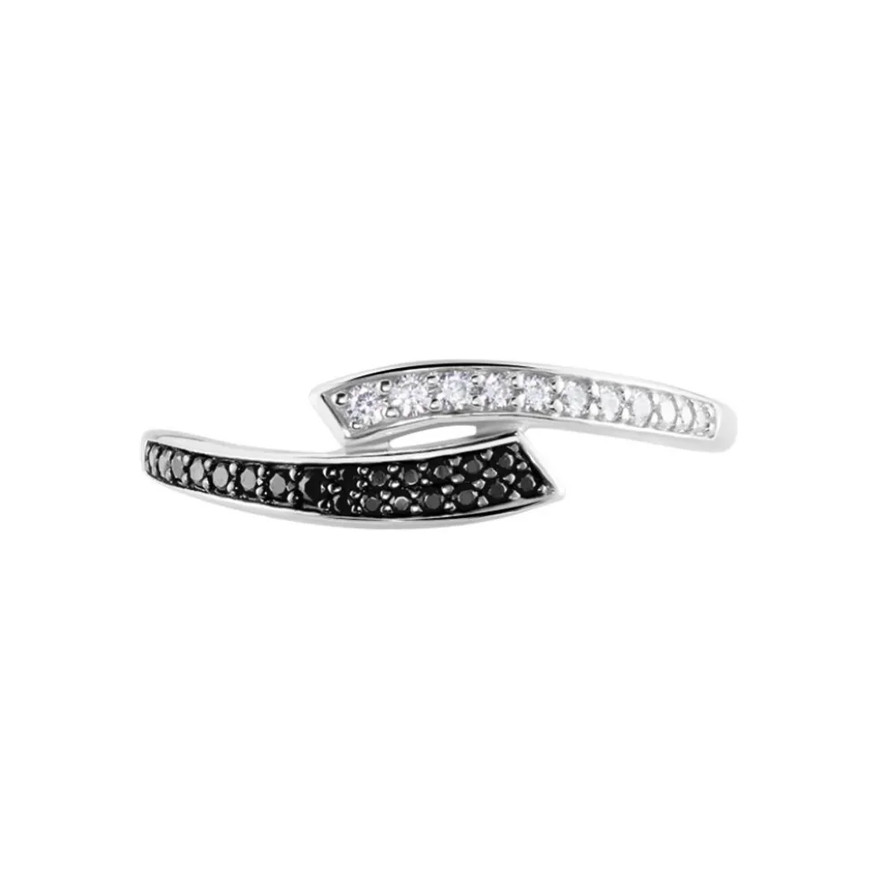 Bague Argent Blanc Agafya Oxydes De Zirconium